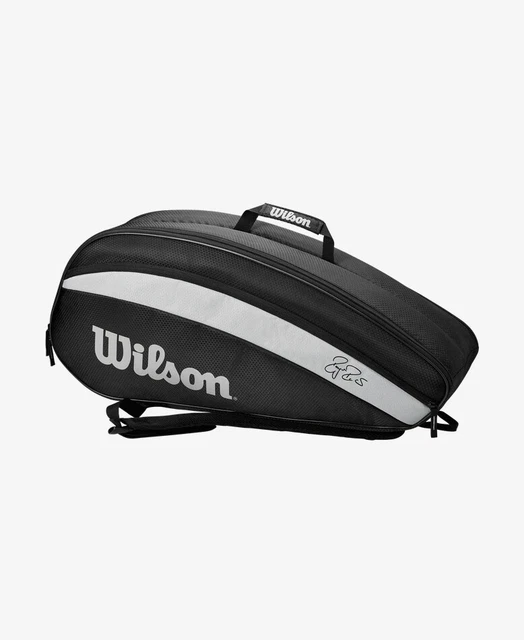 New WILSON Roger Federer Team 6 Pack Tennis Bag - Black (WR8005701001) New WILSON Roger Federer Team 6 Pack Tennis Bag - Black (WR8005701001)