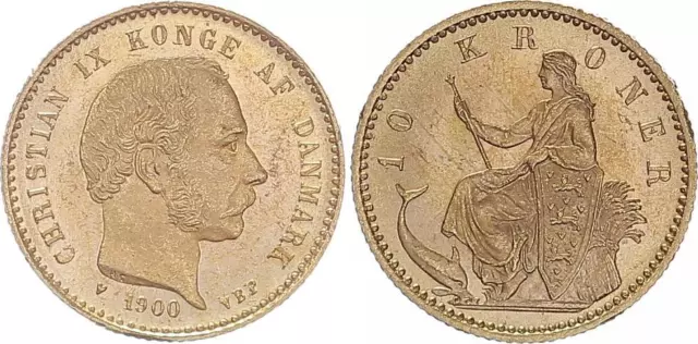 Dänemark 10 Kroner 1900 - Christian IX. 1863-1906
