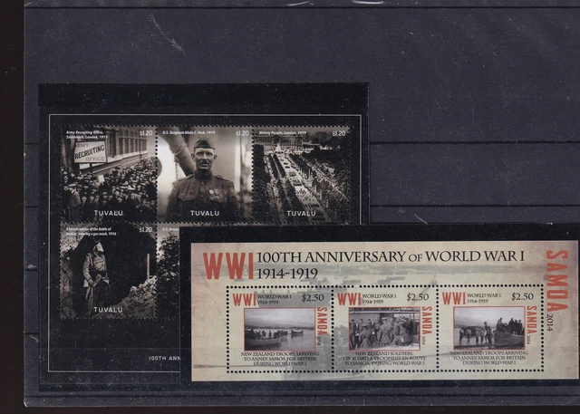 100413 / Block ** MNH LOT TUVALU SAMOA WELTKRIEG