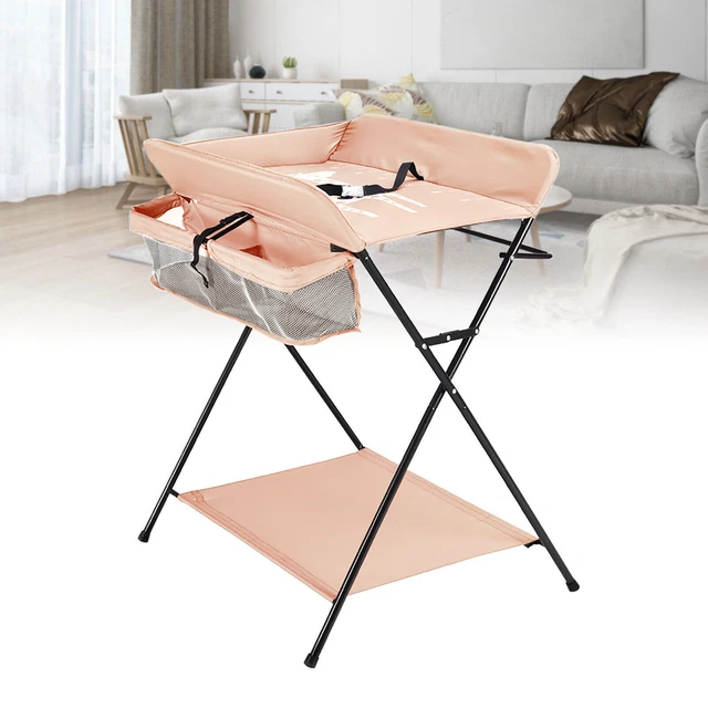 15kg Faltbarer Wickeltisch Mit Cartoondruck Messlineal Khaki Mit Ablagefchern DE