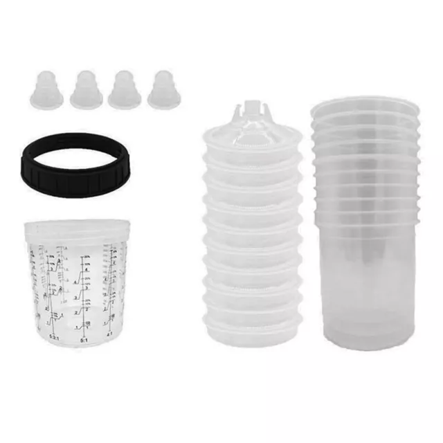 1Set 600CC Disposable Paint Cup Spray Cup Paint Mixing Tank Type H/O Dispos E8T1