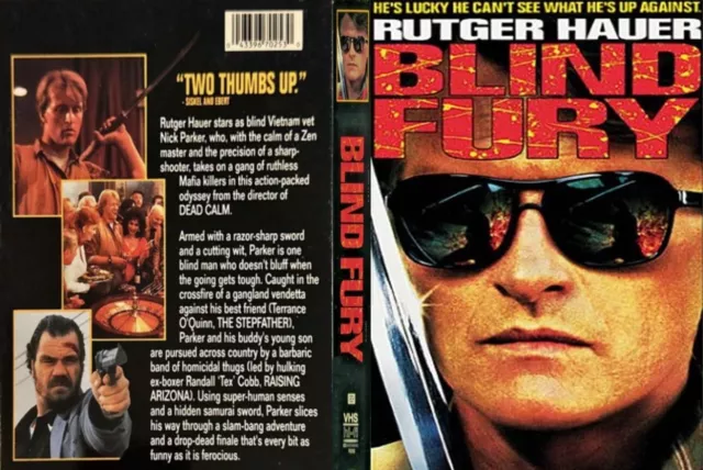 Blind Fury CUSTOM Cover Like VHS W/ Empty DVD Case (No Discs) PLEASE READ