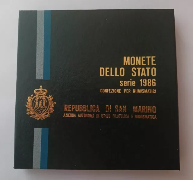 1986 monete dello stato confezione per numiastici repubblica di san marino FDC