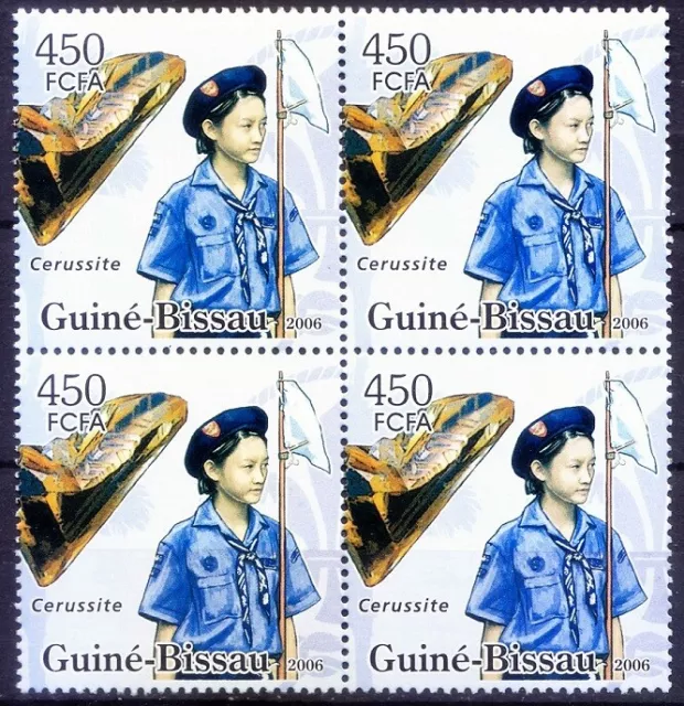 Guinea Bissau 2006 MNH Blk, Centenary Scouts, Minerals