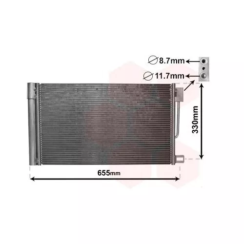 Kondensator, Klimaanlage VAN WEZEL 17005314 für OPEL FIAT / LANCIA