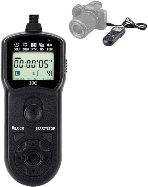 JJC RS-80N3 / TC-80N3 Timer Remote Control for Canon EOS R5 / 5D IV III II / 6D