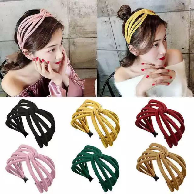 Tie Beautiful Cloth Headwrap Knot Cross Hairband Bow Headband Twist Hair Band