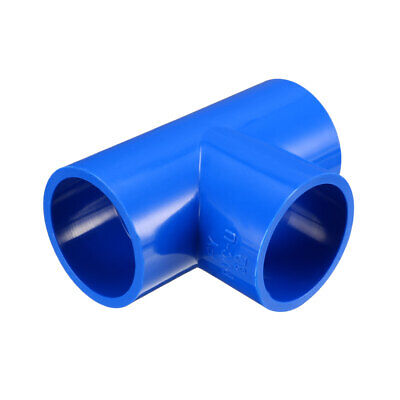 32 mm Feuillet raccord tuyau PVC en T à connecteur couplage bleu lot de  5 Pcs