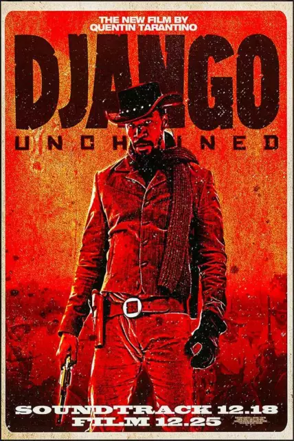 Django Unchained Original Movie Poster Rare Wilding Single Sided Style - Foxx