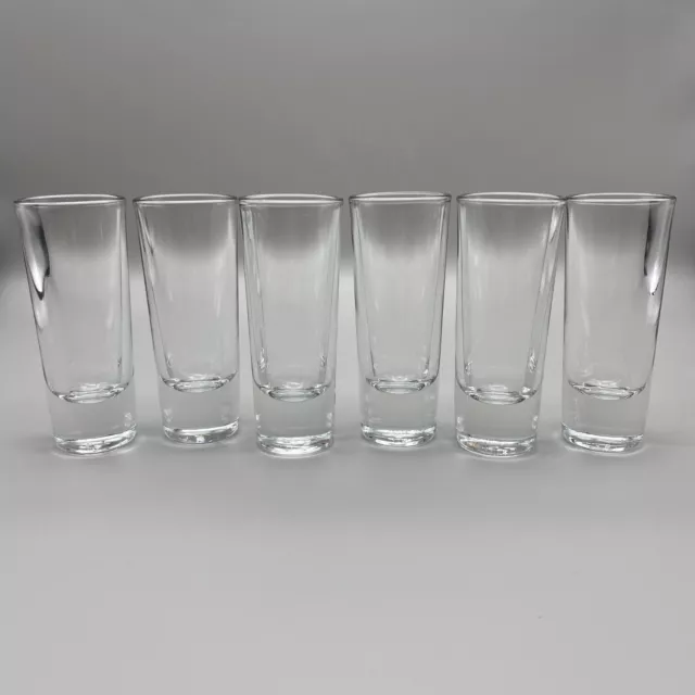 Vtg Crisa Libbey Tall Double Shot Glasses 2 oz Set of 6 Tequila Shooters  Barware