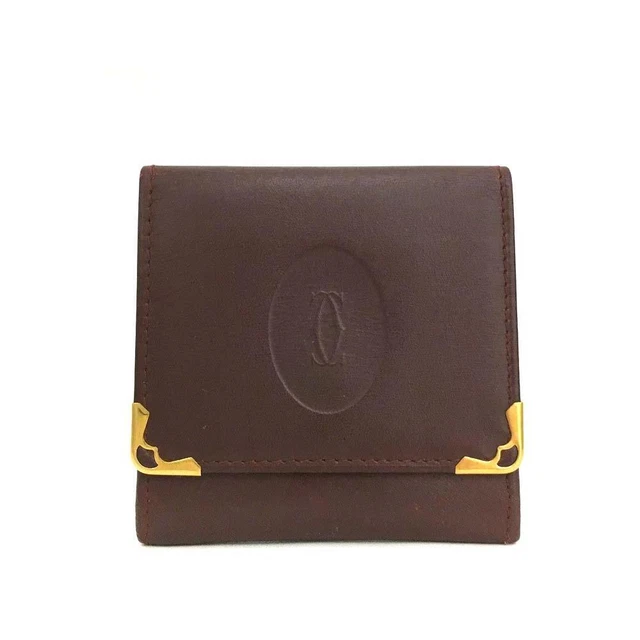Must De Cartier  Leather Coin purse Wallet /2L1254