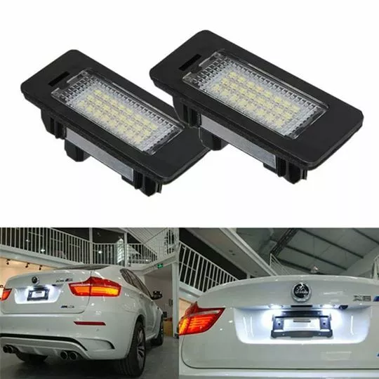 Coppia Luci Targa LED Placchette Complete Per BMW Serie 3 E90 E91 E92 E93 Canbus