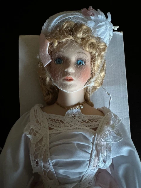 Victorian Battenberg Lace Porcelain Doll LTD-PDG ABC#41756