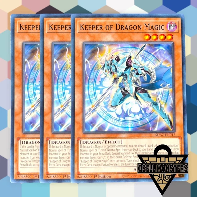 Yugioh! 3x Keeper of Dragon Magic SDAZ-EN015 Common 1st Yu-Gi-Oh! FAST SHIP x3