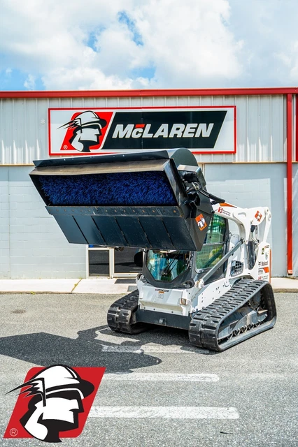 Pickup Broom Skid Steer Attachment 72" Wide for John Deere Machines