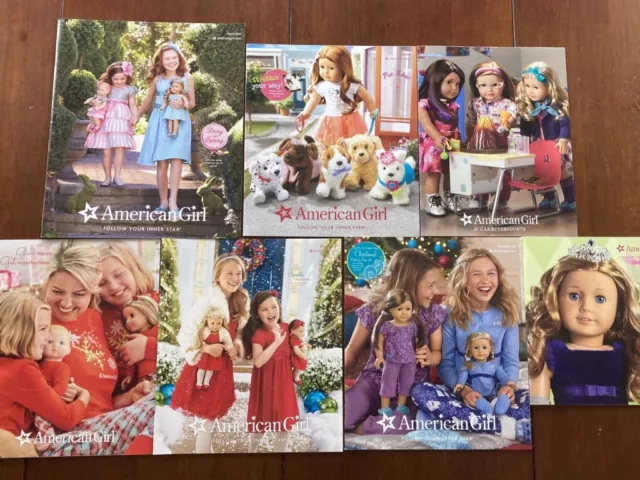 AMERICAN GIRL DOLL Lot of 7 Catalogs 2010-2018 Retired Items Luciana, Molly +