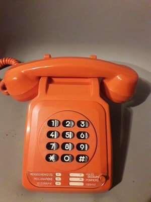 CEVAM Téléphone très rare à cadran rotatif en bois vintage marque CEVAM agrée PTT 