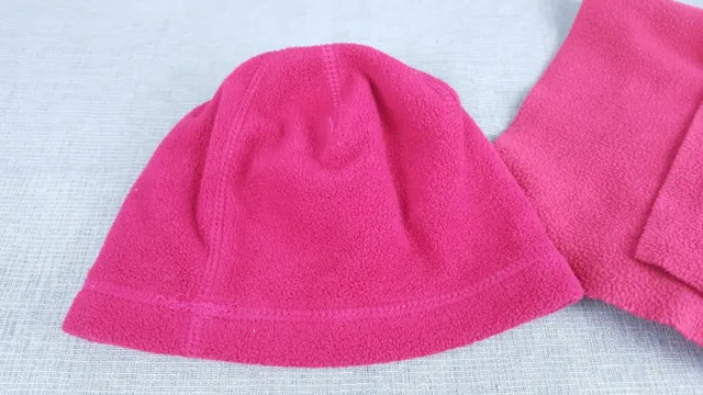 Jolie bonnet écharpe bébé fille tissu polaire Tour de tête 45/46 cm  W17/18 3