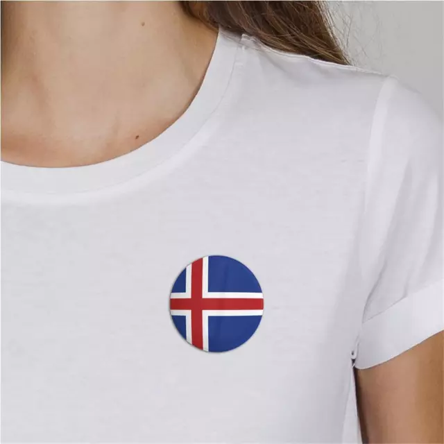 HUURAA! Button Anstecker Iceland Island Flagge Europa Badge Pin Geschenk 2