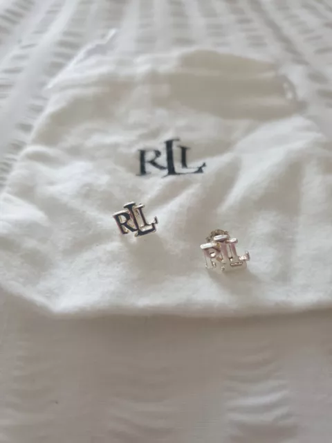 Lauren Ralph Lauren Monogramm Logo Ohrstecker silberfarben