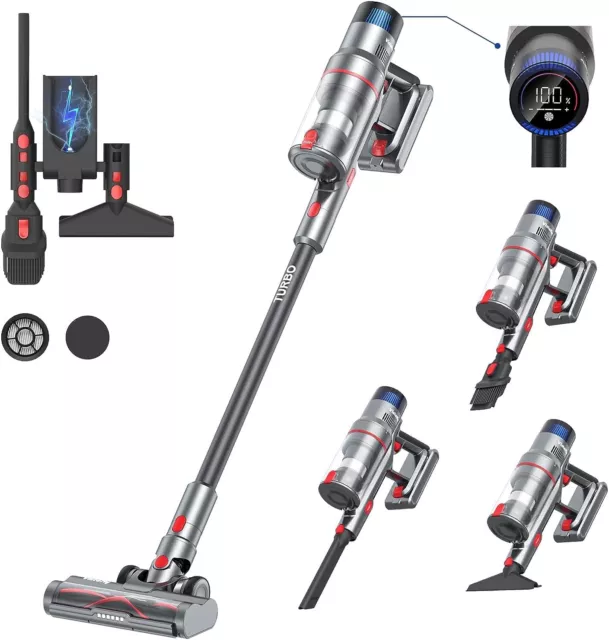 Aspirateur Balai Vistefly V15 Sans Fil Autonomie 60min Filtre HEPA Brosse LED FR