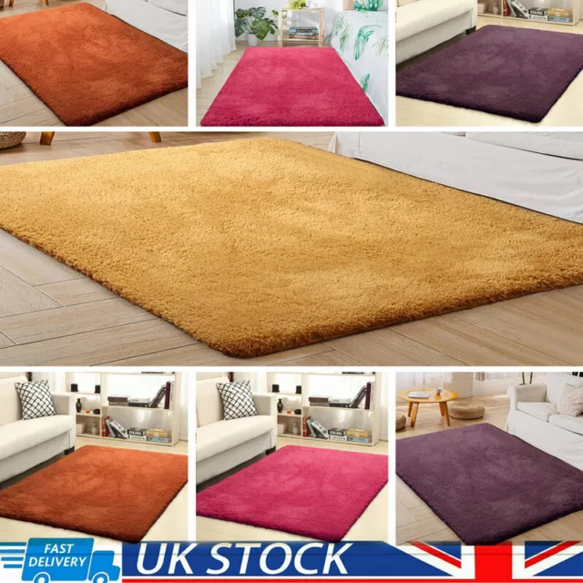 Fluffy Rugs Large Shaggy Rug Soft Mat Anti-Slip Carpet For Living Room Bedroom