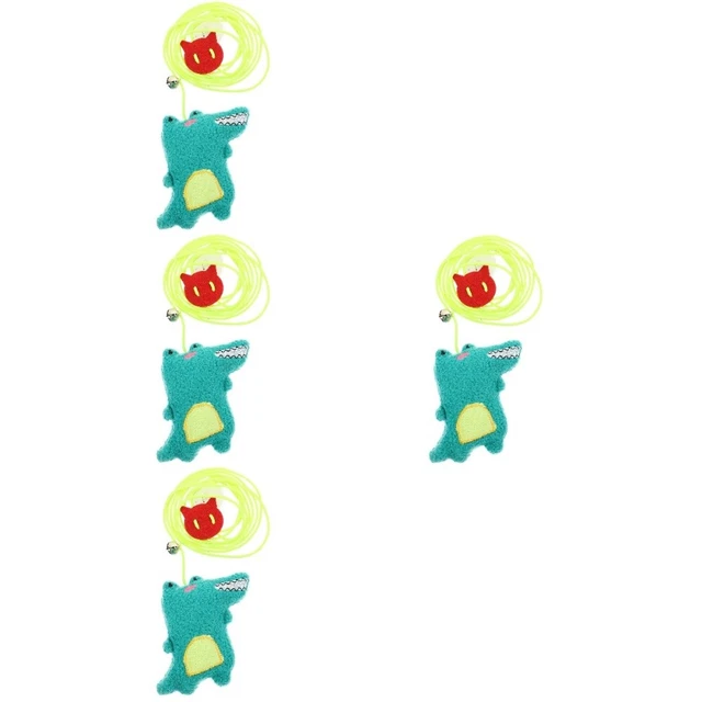 4 piezas Retráctil Cat Necken Juguete Interesante Gatito Carne de gato