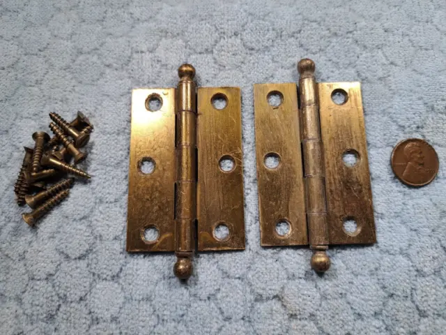 2-1/2 x 1-3/4 Small Cabinet Hinges Ball Top