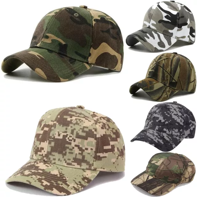 Unisex Mens Baseball Caps Camouflage Camping Hunting Military Army Camo Cap