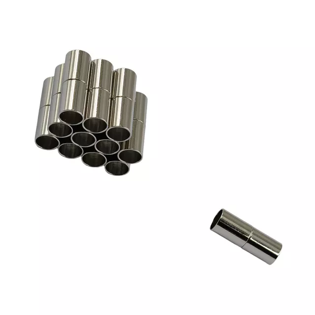 12pcs Fermoirs Magnétiques Tube pour la Fabrication de Collier et Bracelet