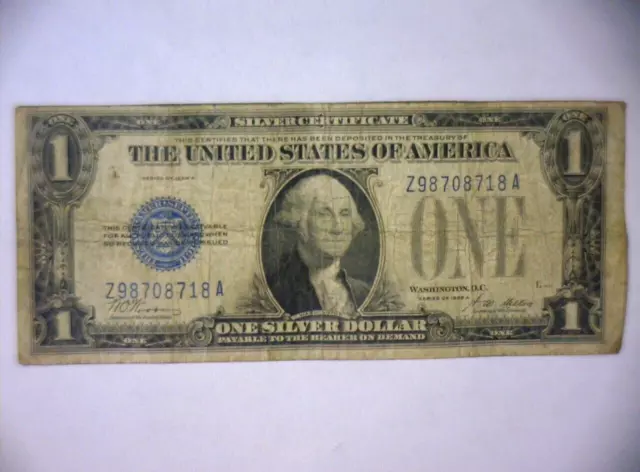 1928 A One Dollar $1 Silver Certificate Funny Back,  🌟No Motto🌟