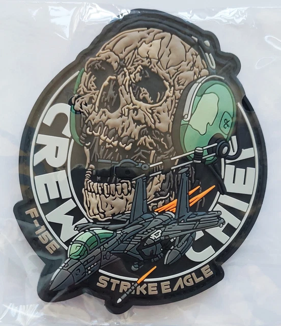 USAF US Air Force F-15E Strike Eagle Maintenance Crew Chief 3D PVC Patch