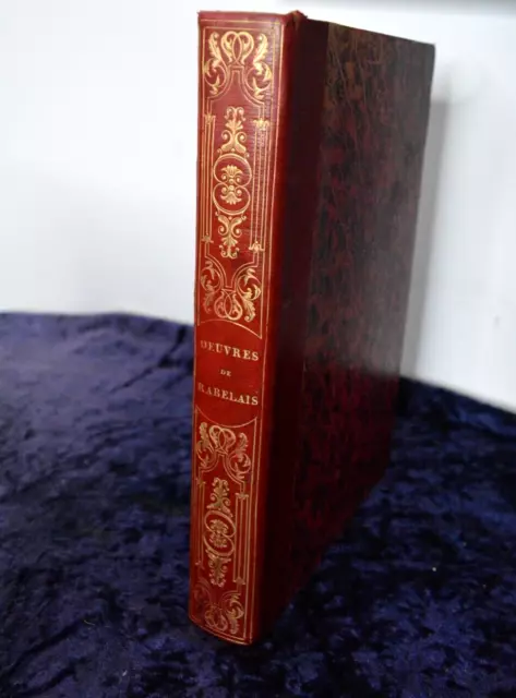 Œuvres de Rabelais 1835 livre ancien belle reliure romantique
