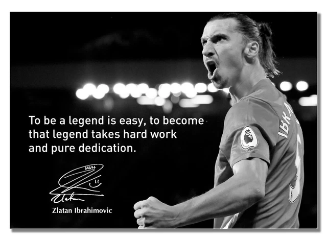 Zlatan Ibrahimovic 4 Suedois Football Lecteur Motivation Sport Citation Affiche Eur 32 75 Picclick Fr