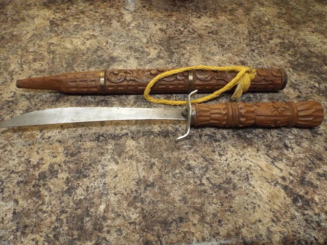 Decorative Sword surrounded by Teak Wood