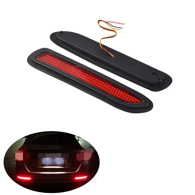 Car Lens LED Rear Bumper Reflector Taillight Brake Fog Warning Light Lamp 5W