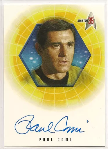 Star Trek 35th Anniversary TOS Autograph Card A10 Paul Comi Lt. Stiles