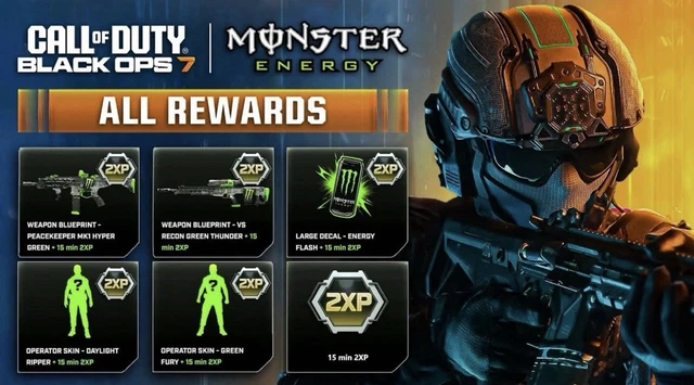 CALL OF DUTY Black Ops 7 Monster Energy ⚡️ 1x Code Skins 2XP COD BO7 🔥 ...