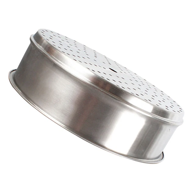 Vapor de acero inoxidable tapa wok inserto sartén plata 304 acero inoxidable