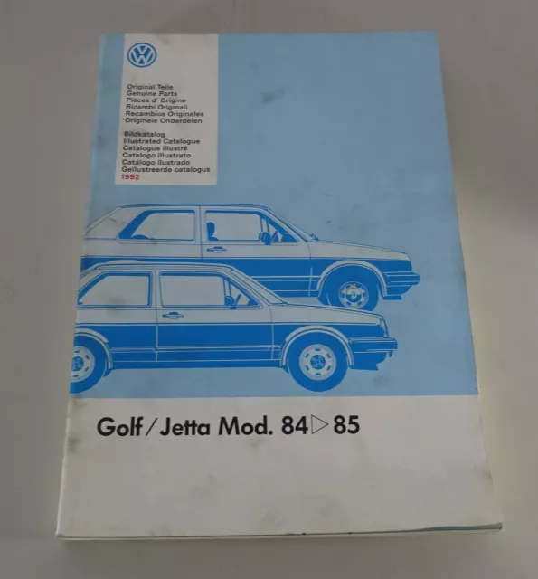 Catalogue des Pièces Parties VW Golf / Jetta II / 2,1984-1985 1992