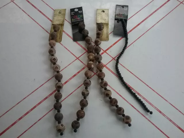 12mm Ancient Tortoise Agates Dyed & 4mm Glass Beads ~ Jewelry Making