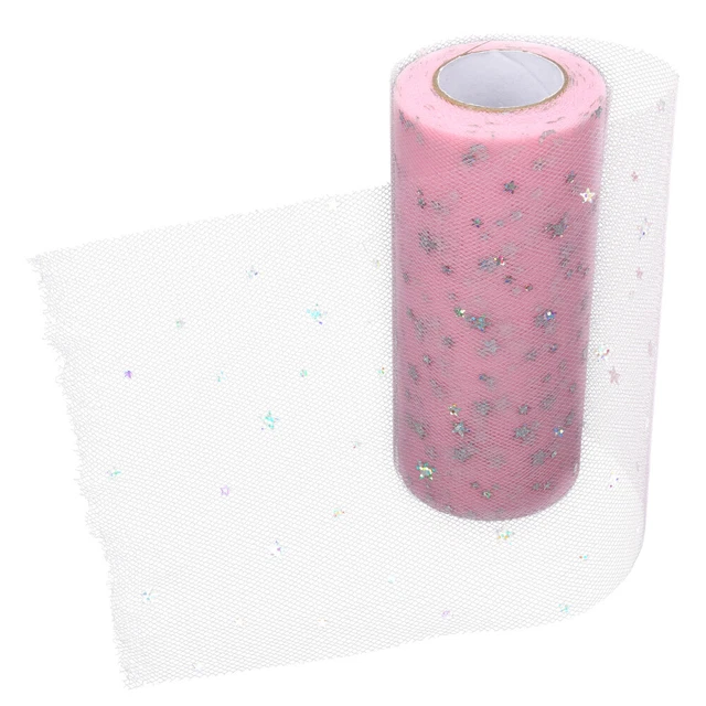 1 Rollhandwerk erzeugt Tüllband Geschenk Tüll Mesh Ribbon Paillon Neting Fabric