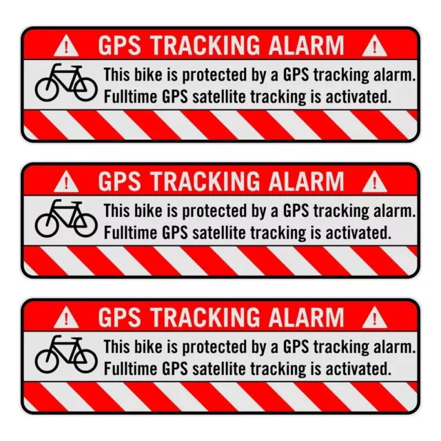 3x GPS Tracking Aufkleber Alarm Fahrrad Anti Diebstahl Sticker Tracker gesichert