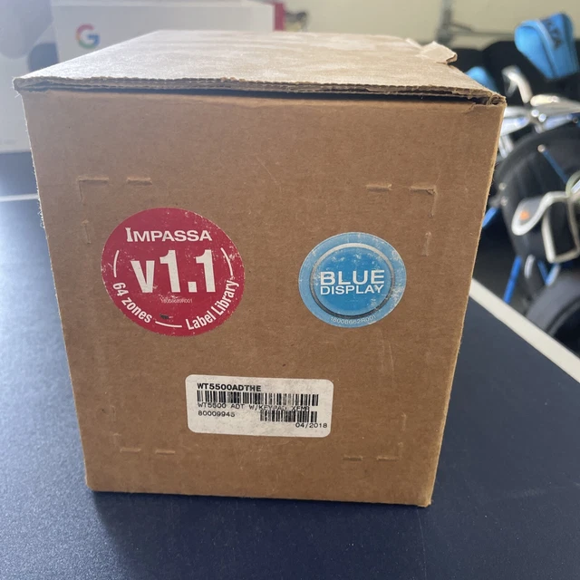 Teclado inalámbrico de 2 vías DSC WT5500ADTHE con pantalla azul 2x16