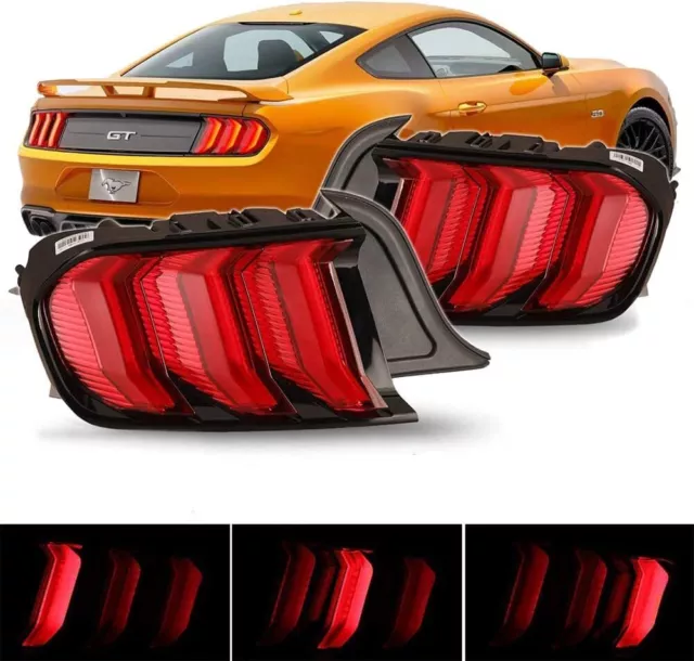 LED Tail Ligtht 2015-2023 For Ford Mustang Red Turn Signal Sequential Brake Lamp