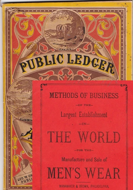 Philadelphia 1876 Public Ledger Almanac & Wanamaker's Methods of Business (Mint)
