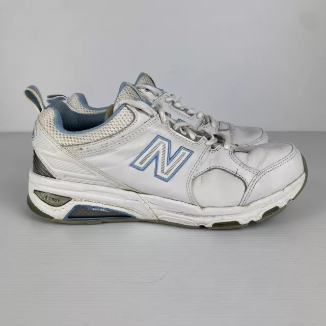 New Balance 857 Cross Trainer Shoes Sneakers Women's Size US 8.5 White Leather