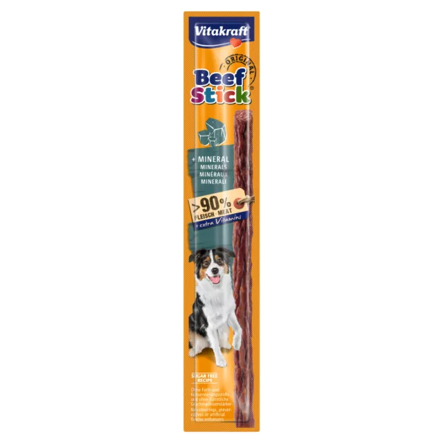 Vitakraft Beef-Stick Minérale - 1 Pièce, Friandise pour Chien, Neuf