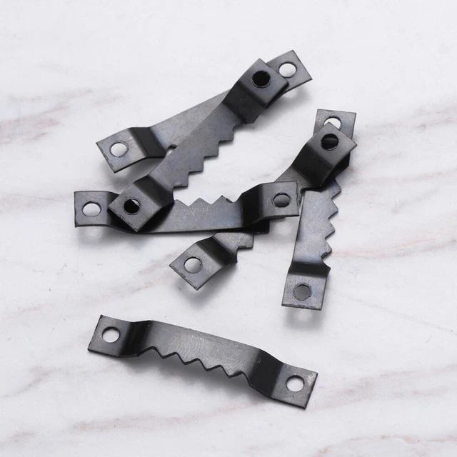 100 piezas Picture Hanging Hardware Hangers negro punto de cruz