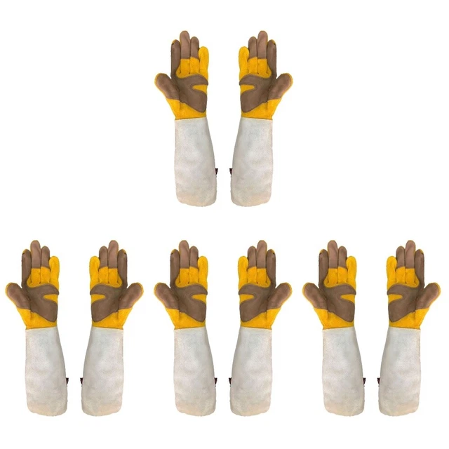 4 Pairs De Vachette Gants Jardinage Travail À Manches Longues